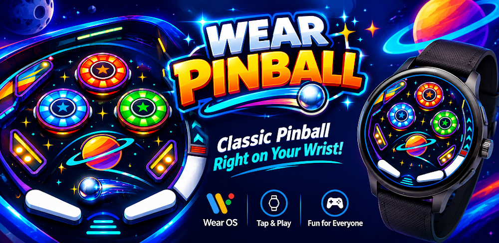 Wear Pinball Google Play promotional graphic
